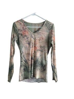 VTG Y2K Xcit u.s.a. Vintage Tattoo Fairycore V-neck Top Sz M
